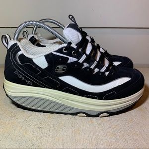 Skechers Shape Ups Sz 8.5 Black White